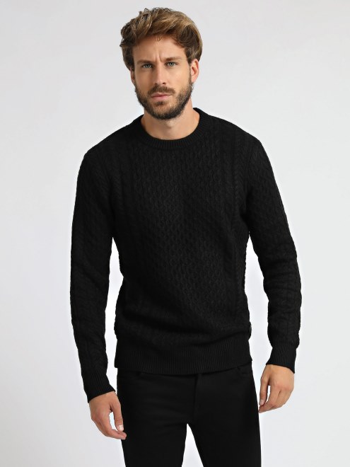 Jersey De Ochos En Mezcla De Lana Negro Supongo