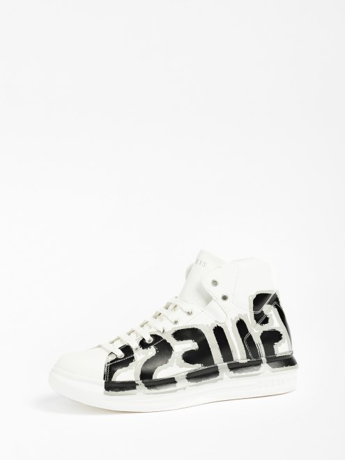 Blanco Adivinar Envío Gratis Vibo Logo Zapatillas Altas