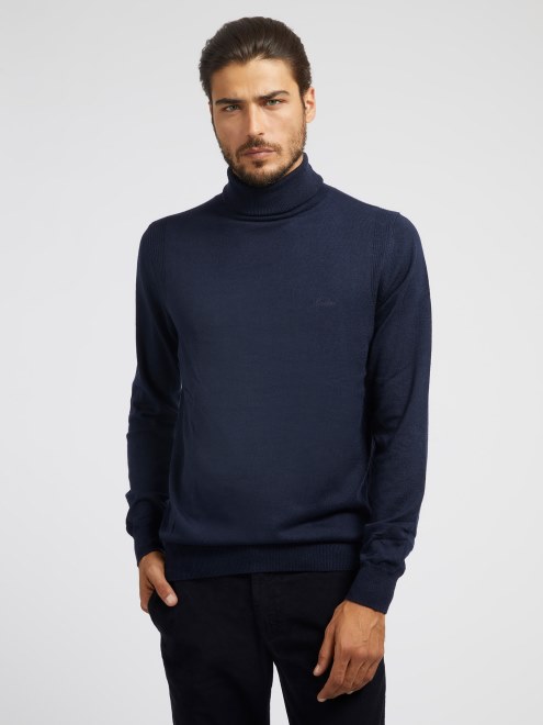 Supongo Que Suéter De Cuello Alto Azul