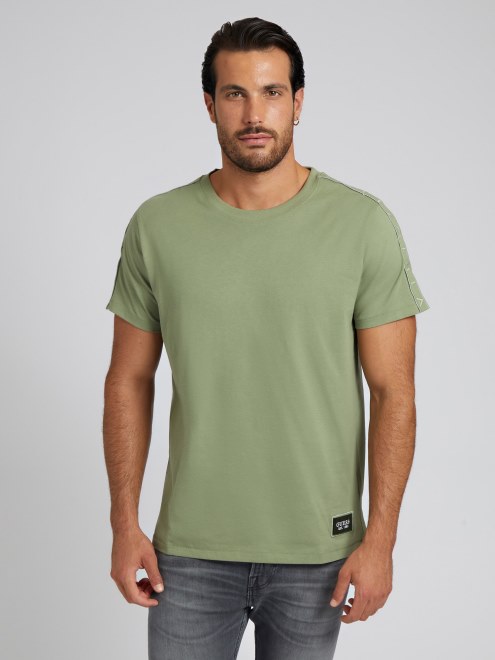 Camiseta Con Cinta Del Logo Verde Guess