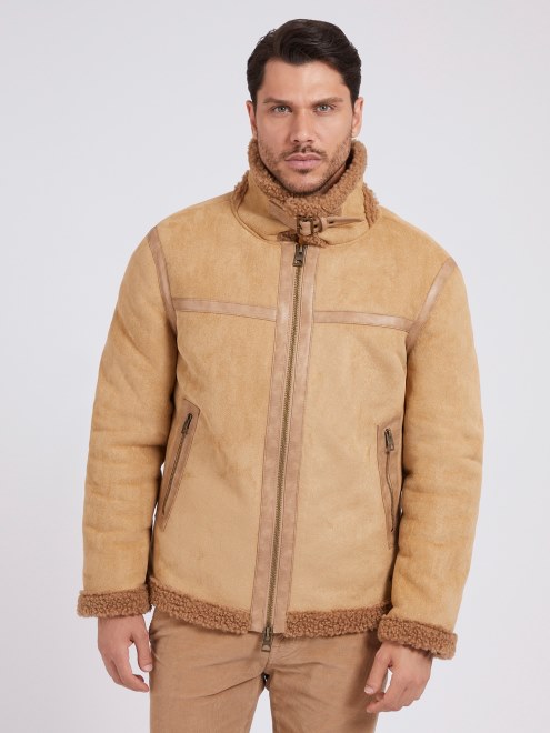 Chaqueta De Cordero Adivinar Beige