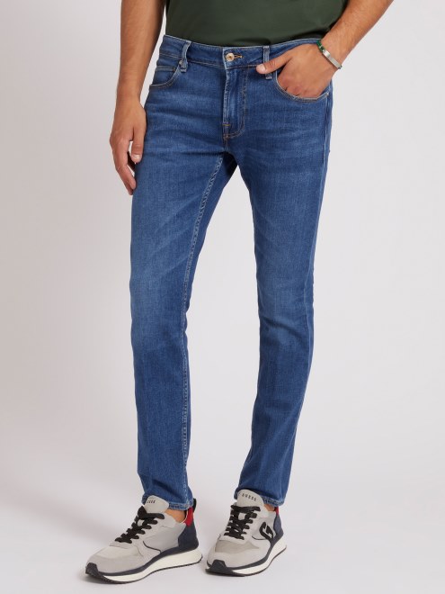 Pantalon Azul Vaquero De Corte Pitillo Adivinar