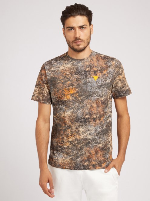 Camiseta Con Estampado De Conjeturas En Marrón