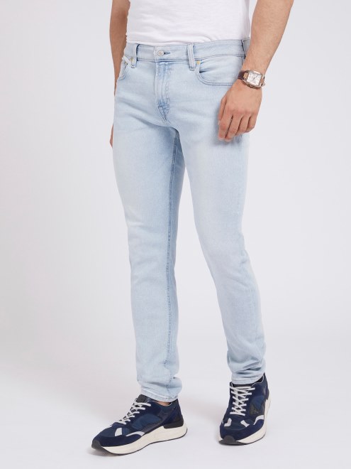 Pantalon Vaquero Azul Pitillo Adivinar Nueva Tendencia