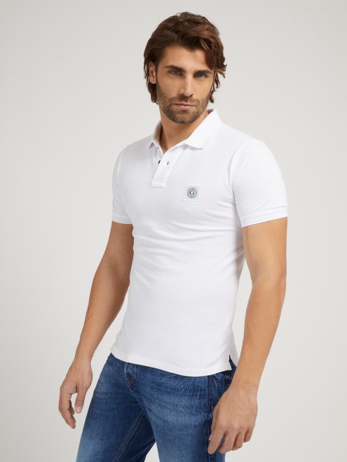 Guess Polo Con Logo Blanco