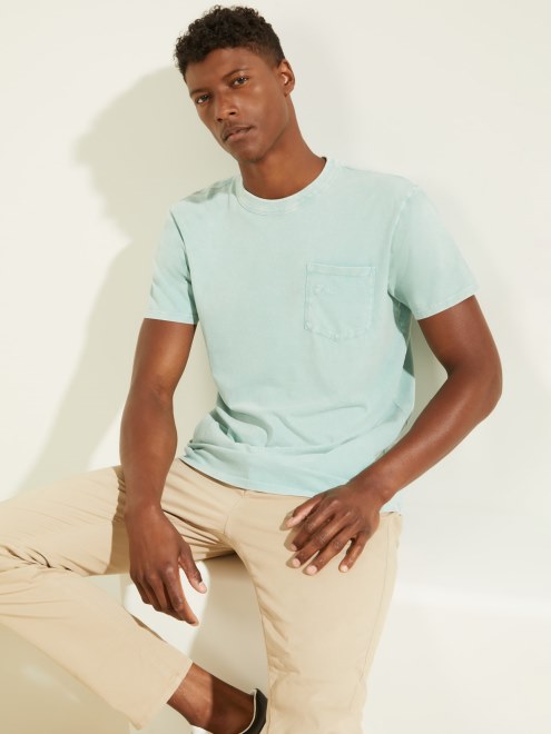 Camiseta Bolsillo Delantero Azul