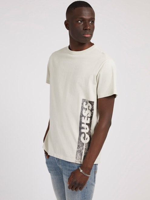 Camiseta Guess Gris Con Logo Lateral