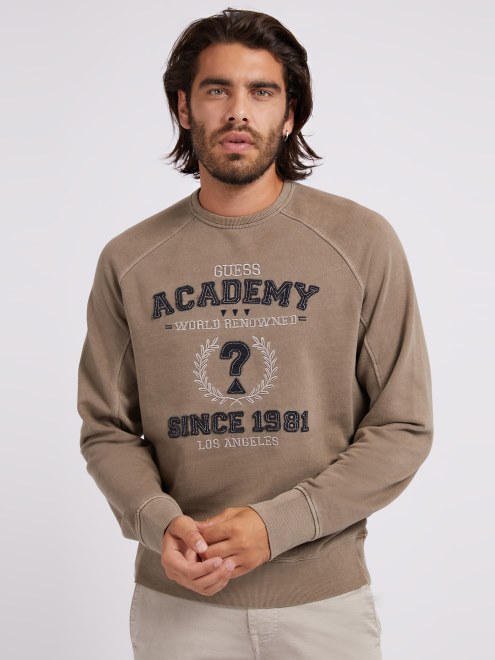 Sudadera Con Parche Bordado Guess Marron