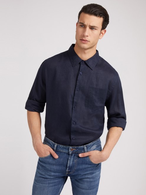 Camisa De Lino Azul Supongo