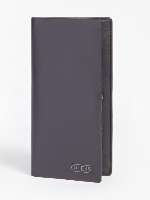 Billetera Azul De Cuero Genuino Guess New Boston