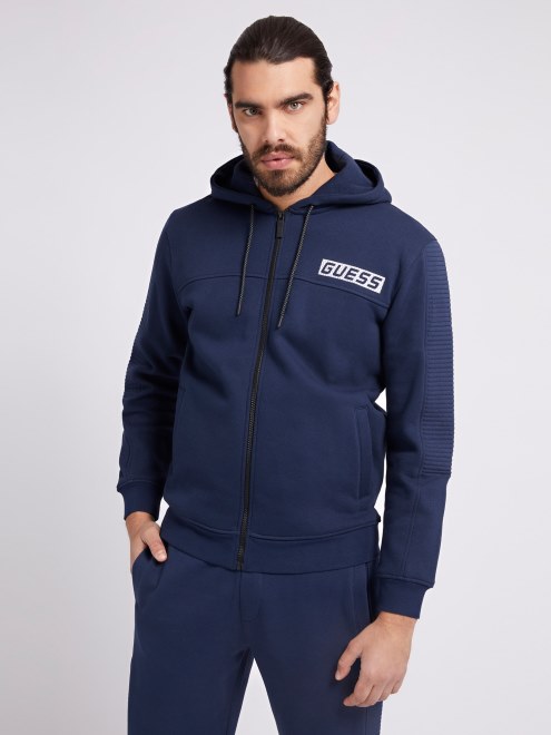 Sudadera Guess Con Cremallera Azul