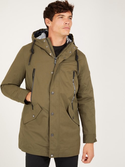 Bolsillos Delanteros Verde Guess Parka