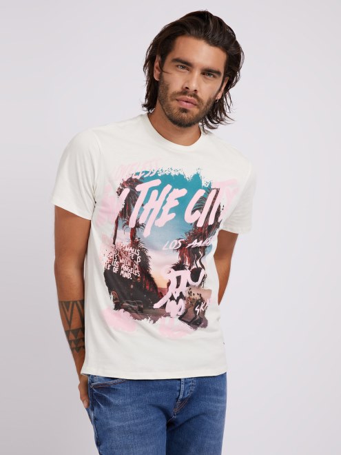 Adivinar Nueva Tendencia De Camiseta Con Estampado Frontal Blanco