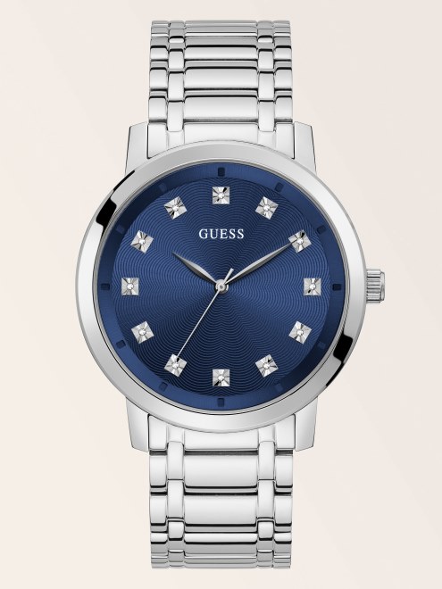 Reloj Analogico De Cristal Guess Negro
