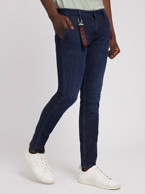 Guess Pantalón De Mezclilla Skinny Fit Tendencia Azul