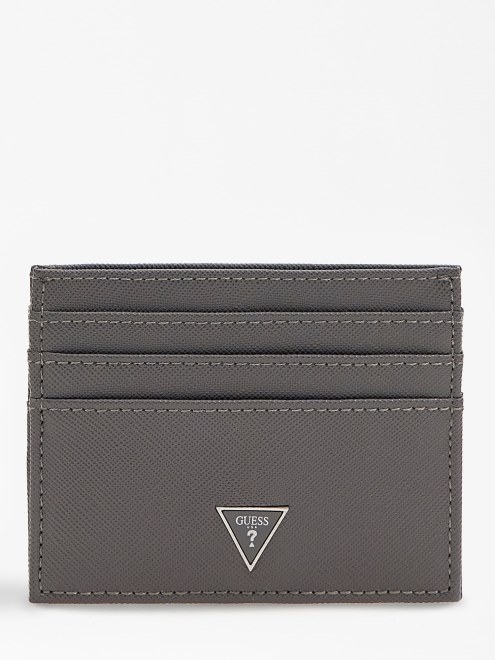 Funda Para Tarjetas De Credito Guess Gris Certosa Saffiano