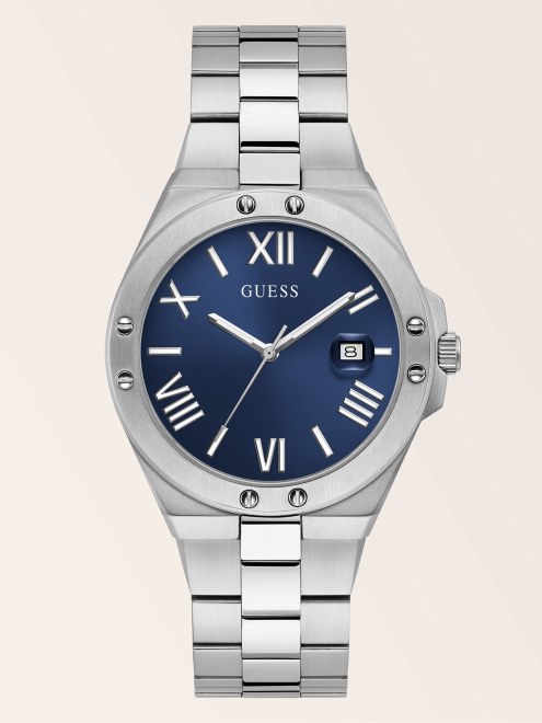 Reloj Analógico De Acero Inoxidable Guess Negro