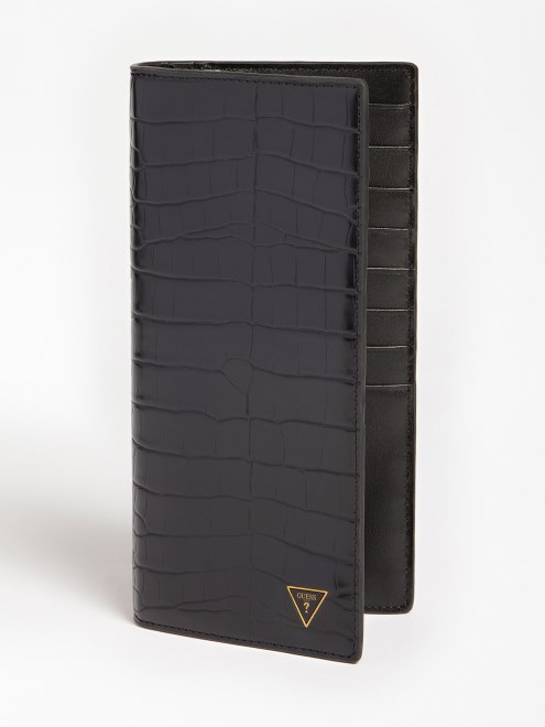 Cartera De Noche Con Estampado De Cocodrilo Guess Negro