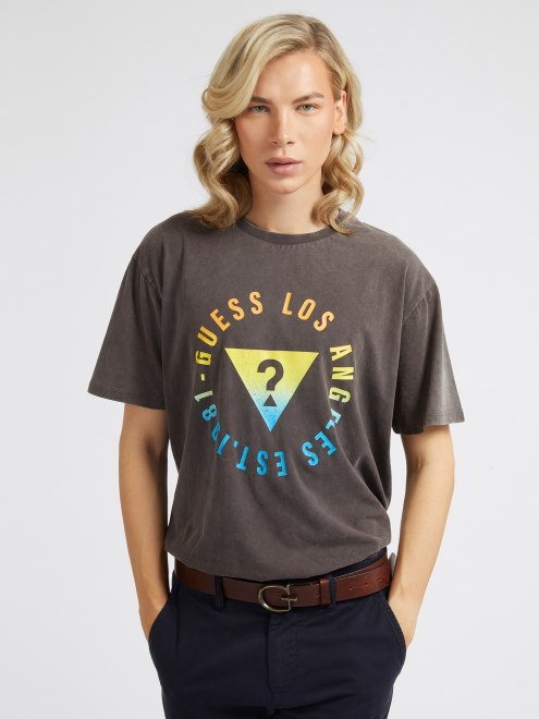 Camiseta Con Logo Delantero Guess Negro Multi