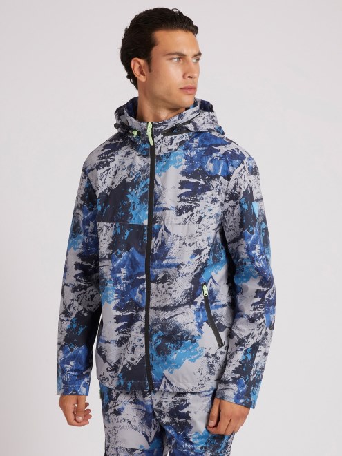 Cortavientos All Over Print Azul Multi Guess