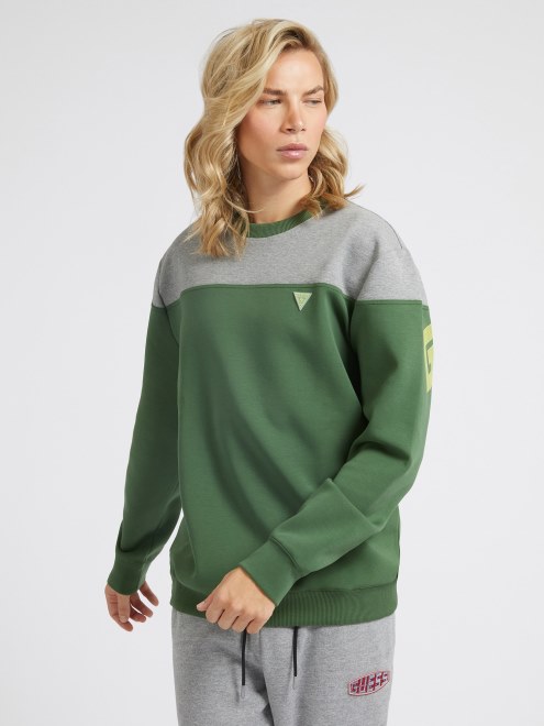 Sudadera Verde Con Logo En La Espalda