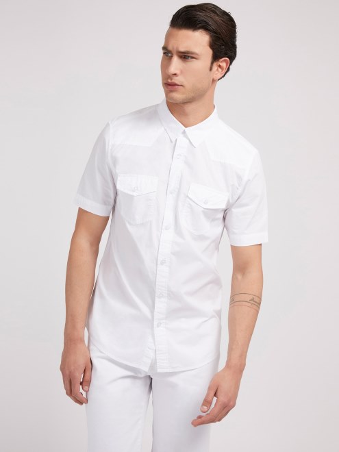 Camisa De Manga Corta Adivina Blanca