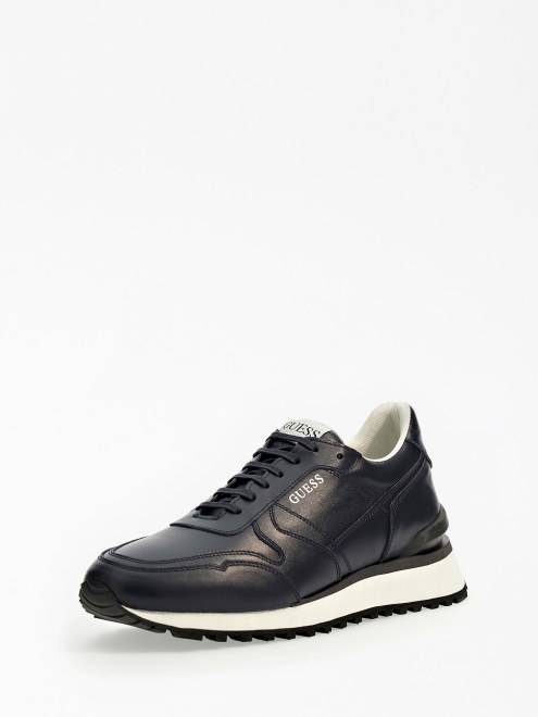 Zapatillas Varese Cuero Real Adivinar Azul