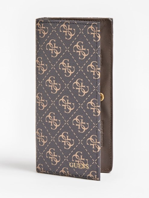 Billetera Larga Marrón Guess Vezzola 4g Logo Nueva Tendencia