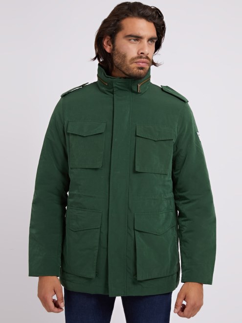 Chaqueta De Campo Con Bolsillos Delanteros Verdes Adivinar