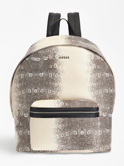 Guess Mochila De Noche Con Estampado De Piton Blanco