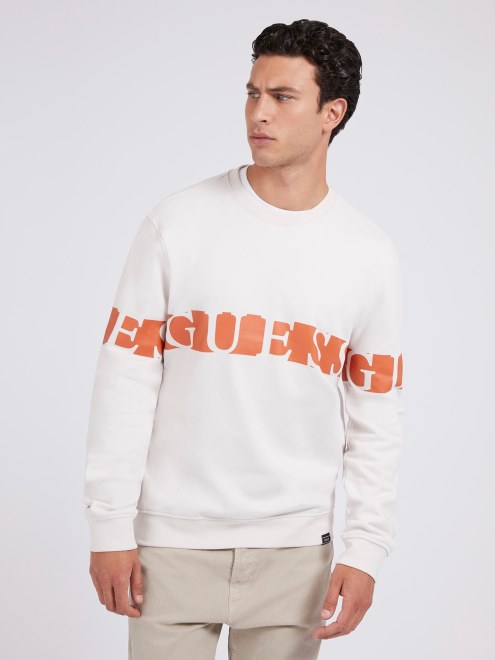 Sudadera Con Logo Estampado Guess Blanco