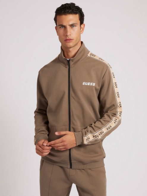 Sudadera Con Cremallera Completa Guess Marron