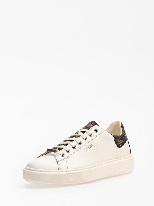 Zapatillas Vicio Blancas De Cuero Real Guess