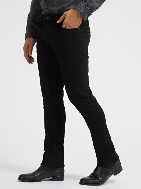 Guess Pantalones De Mezclilla Ajustados Negros