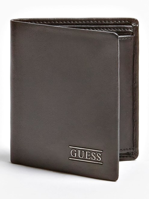 Cartera De Cuero Negra Guess New Boston.