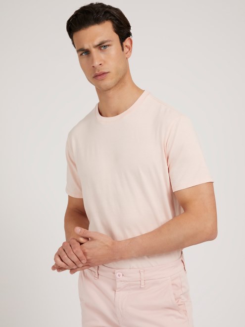 Guess Camiseta Beige Con Cuello Redondo