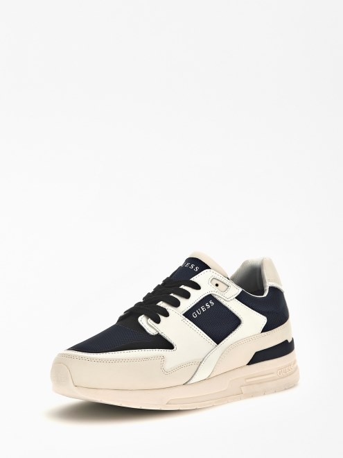 Zapatillas De Running Guess Enna Con Insertos De Piel Blanco