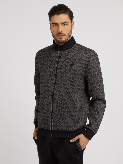 Sudadera De Neopreno Con Logo De G Cube En Toda La Prenda Marron