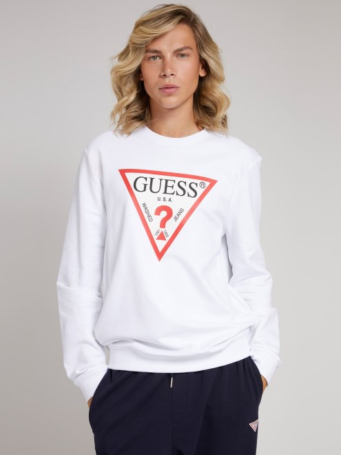 Sudadera Blanca Con Logo De Triangulo