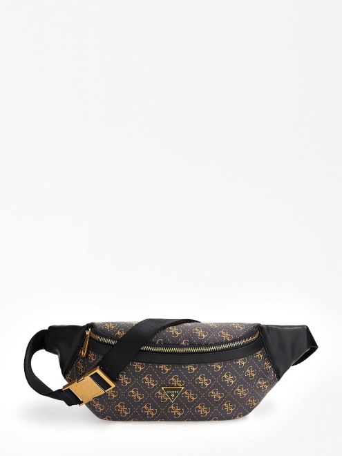 Riñonera Marrón Con Logo 4g De Guess Vezzola