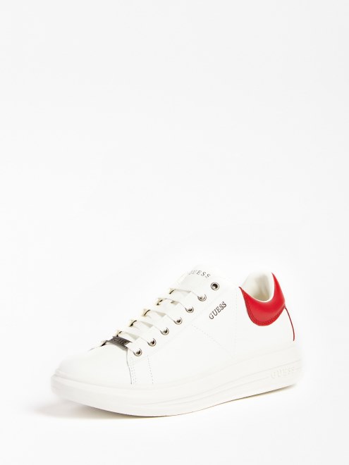 Zapatillas Deportivas Guess Vibo Mezcla De Cuero Rojo Multi