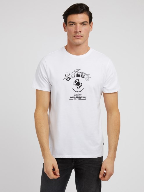 Camiseta Blanca Con Logo Estampado