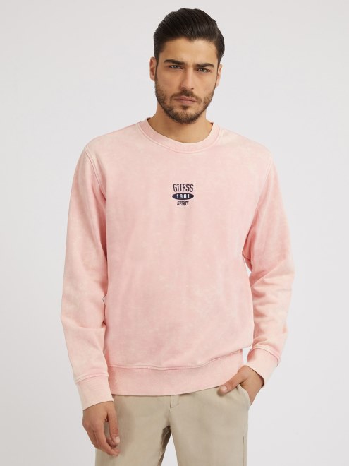 Sudadera Con Logo Bordado Pequeño Guess Rosa