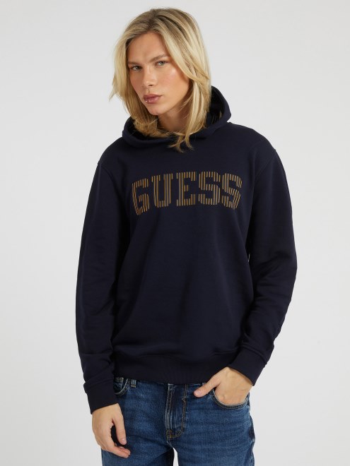 Sudadera Con Capucha Y Logo Delantero Guess Azul