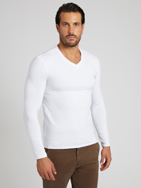 Camiseta Blanca De Manga Larga Adivinar