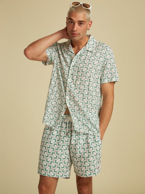 Camisa All Over Blanca Multi Guess