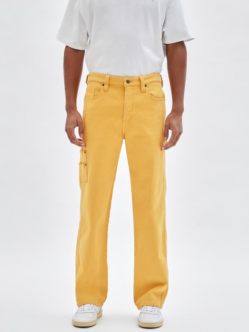 Pantalón De Mezclilla De Carpintero Supongo Amarillo