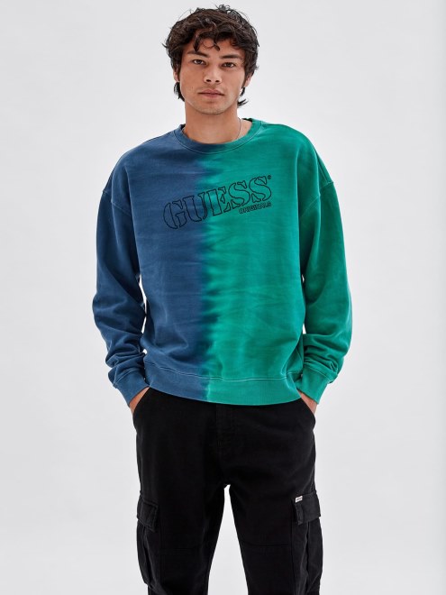 Sudadera Con Estampado Delantero Y Trasero Adivinar Azul