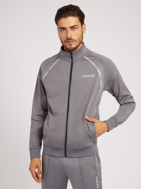 Sudadera Con Logo Delantero Gris Guess