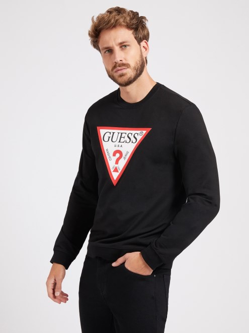 Sudadera Con Logo Triangular Guess Negro